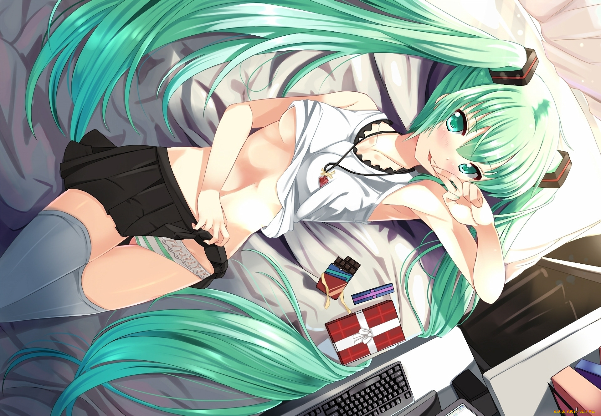 hatsune, miku, аниме, vocaloid.